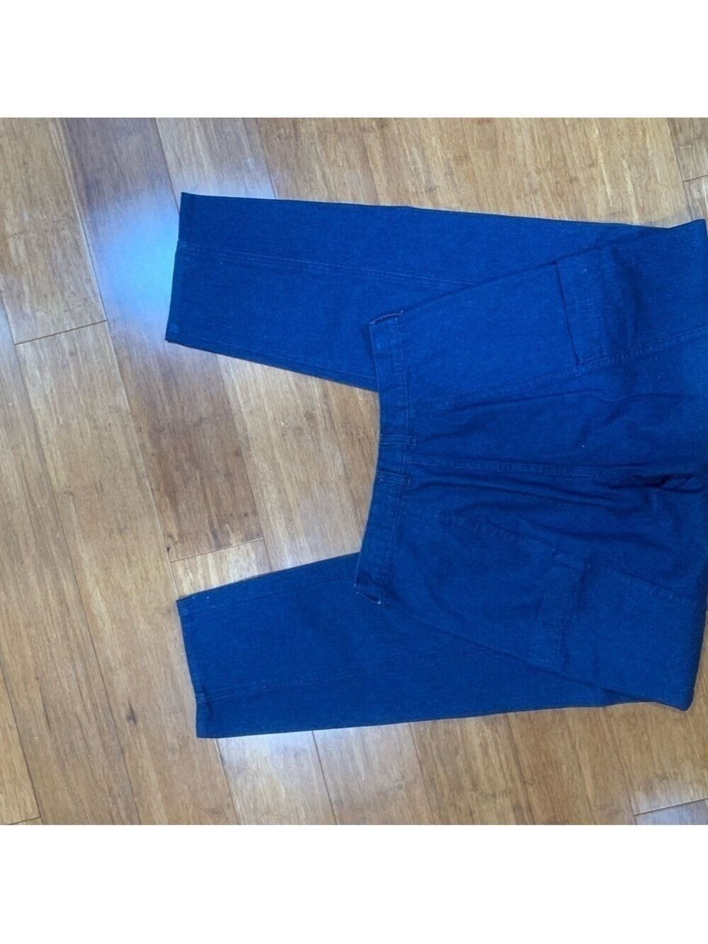 Vntg 80’s Brittania dark blue cargo jeans size 14 - Picture 4 of 7